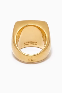 BALENCIAGA MULTIRINGS RING ユニセックス Buy Balenciaga Gold x Adidas Trefoil Signet Ring in Recycled