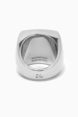 Buy Balenciaga Silver x Adidas Trefoil Signet Ring in Recycled  