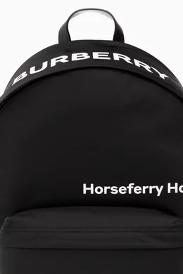 Buy Burberry Black Coordinates Print Backpack in ECONYL For Men Online Ounass Saudi