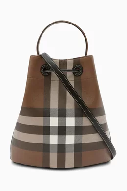 Buy Burberry Brown Small TB Bucket Bag in Coated Canvas Leather For Women Online Ounass Saudi