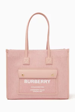 Pink burberry tote store