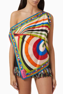 Buy Pucci Multicolour Scarf Top in Silk Twill For Women Online