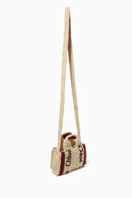 Buy Chloé Brown x Sarah's Bag Woody Nano Tote Bag in Hand