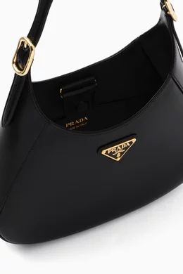 PRADA Triangle Logo Hobo Shoulder Bag