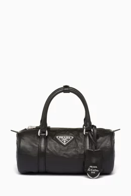 Buy Prada Black Small Handbag in Crumpled Nappa Leather For Women Online Ounass Saudi