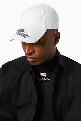 Buy Balenciaga White BB Paris Baseball Cap in Canvas For UNISEX