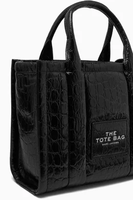 Buy Marc Jacobs Black The Mini Tote Bag in Croc-embossed Leather