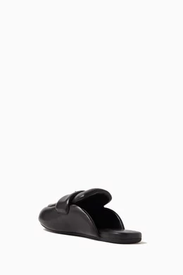Buy Prada Black Pantofole Padded Slippers in Nappa Leather For Women Online Ounass Saudi
