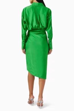 green and black print dress Dolce & Gabbana Flocked Leaf Print Mini Dress