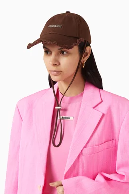 Buy Jacquemus Brown La Casquette Artichaut Drawstring Cap in