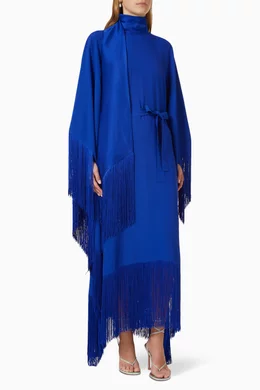 Buy Taller Marmo Blue Mrs Ross Belted Kaftan Dress in Acetate-blend For  Women Online | Ounass Saudi