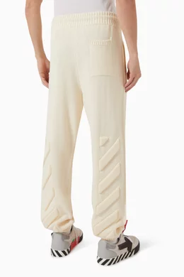 Buy Off White Neutral 3D Diag Knit Pants in Cotton For Men Online Ounass Saudi
