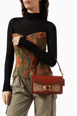 Buy Coach Neutral Tabby 26 Signature print Shoulder Bag in Coated canvas Leather For Women Online Ounass Saudi