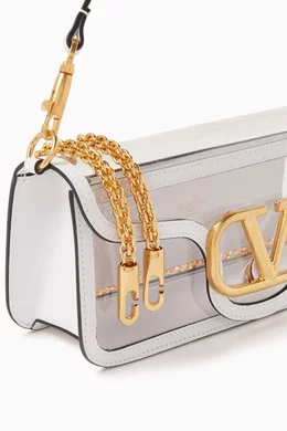 Buy Valentino Garavani White Locò Shoulder Bag in Polymeric