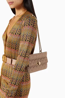 Buy Valentino Garavani Neutral Valentino Garavani Small Rockstud Spike Shoulder Bag in Matelasse Nappa Leather For Women Online Ounass Saudi
