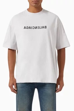 Buy Balenciaga Neutral Mirror Balenciaga T-shirt in Cotton