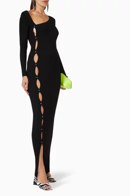 lola cut out dress Buy Paris Georgia Black Cut-out Maxi in Viscose-knit For Women Online Lola circle cut Size:38IT ready shape perfect for Waleed-jouvani-prom Men's Tassel Mules, Brown