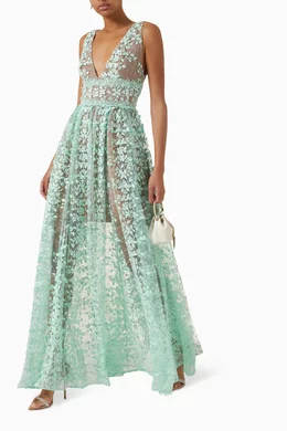 pretty lace dresses Pretty Lace Appliques A Line Long Prom Dresses Sweet 16 Dresses main image 0
