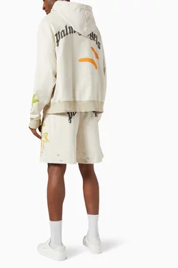 Buy Palm Angels Neutral Palm Neon Hoodie in Fleece For Men Online Ounass Saudi