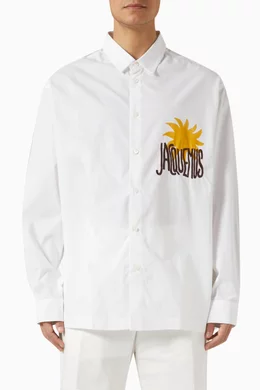Buy Jacquemus White La chemise Baou Shirt in Cotton For Men Online