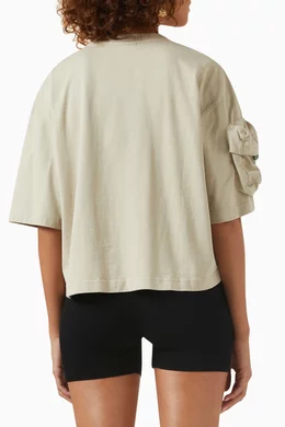 Buy Jacquemus Green Le t-shirt Bolso court Cropped Cargo T-shirt 