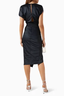 Buy Zhivago Black Bond Midi Dress in Stretch-satin For Women Online |  Ounass Saudi