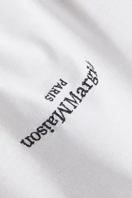 Buy Maison Margiela White Distorted Logo T-shirt in Cotton