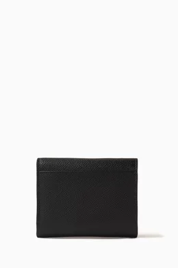 Buy Maison Margiela Black Zip Compact Tri-Fold Wallet in Calfskin