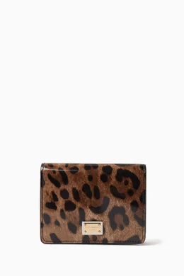 Buy Dolce Gabbana Brown x KIM DG Flap Wallet in Leopard-print