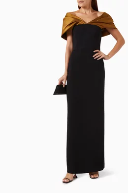 Buy Solace London Gold Dakota Maxi Dress For Women Online