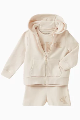 Calvin klein hoodie and shorts set clearance