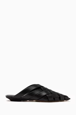 【送料&関税込】Bottega Veneta Alfie Leather Mules Bottega Veneta Alfie Mules | italist