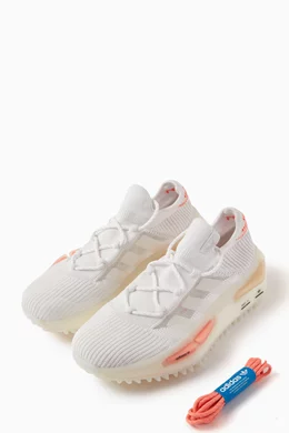 Buy adidas White NMD S1 Low-top Sneakers in Textile For Women Online |  Ounass Saudi