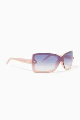 Buy Chanel Pre-Loved Pink CC Ombre Sunglasses in Acetate For  display picture 1
