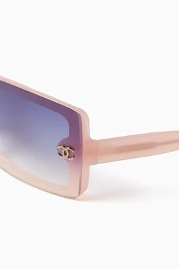 Buy Chanel Pre-Loved Pink CC Ombre Sunglasses in Acetate For  display picture 2