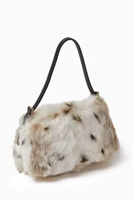 Buy Fendi Pre-Loved White Baguette Bag in Rabbit Fur For Women