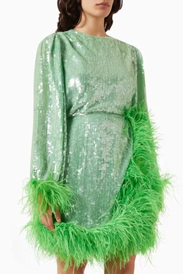 Buy Rachel Gilbert Green Maysie Sequin-embellished Mini Dress For Women  Online | Ounass Saudi