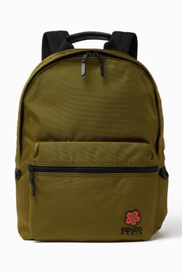 Buy KENZO Brown Crest Boke Flower embroidered Backpack in Nylon For Men Online Ounass Saudi