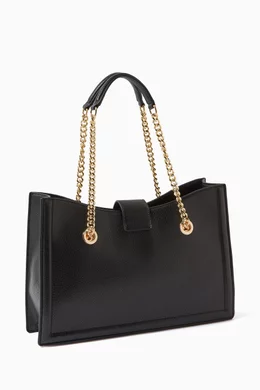 Buy Versace Jeans Couture Black Couture 01 Baroque Buckle Tote Bag