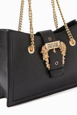 Buy Versace Jeans Couture Black Couture 01 Baroque Buckle Tote Bag
