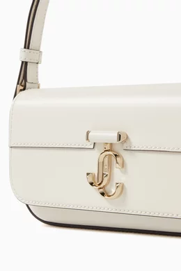 Buy Jimmy Choo White Mini Avenue Shoulder Bag with JC Emblem in