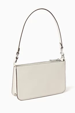 Buy Coach White Pouch Bag in Crossgrain Leather For UNISEX Online