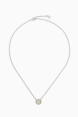 Buy Tory Burch Multicolour Miller Pavé Crystal Logo Necklace