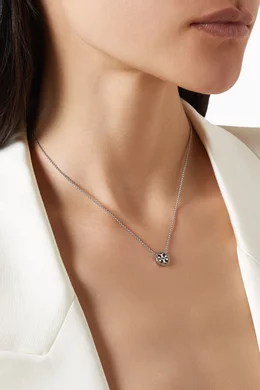 Buy Tory Burch Multicolour Miller Pavé Crystal Logo Necklace