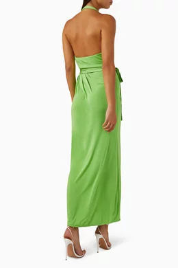 Buy Staud Green Reagan Maxi Dress in Viscose For Women Online | Ounass Saudi