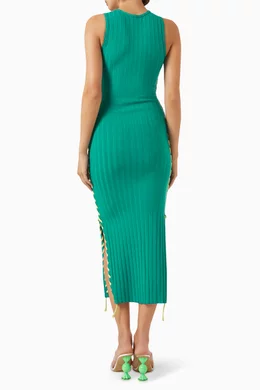 Buy Simon Miller Green Blix Dress in Stretch Cotton-jersey For Women Online  | Ounass Saudi