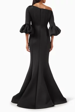 Buy Jovani Black Off shoulder Gown For Women Online Ounass Saudi