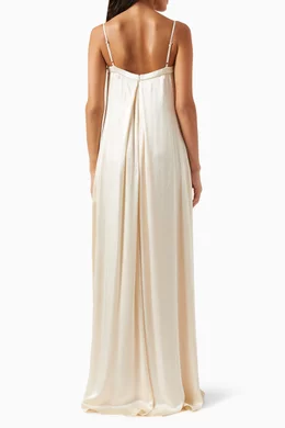 white christmas dresses La Lune Lace Back Maxi Dress | Cream | Dresses