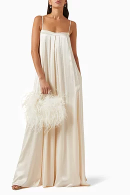 la lune column maxi dress La Lune Strapless Column Maxi Dress