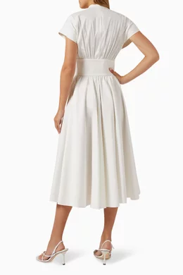 Buy Alexis White Jaden Midi Dress in Cotton Blend For Women Online | Ounass  Saudi